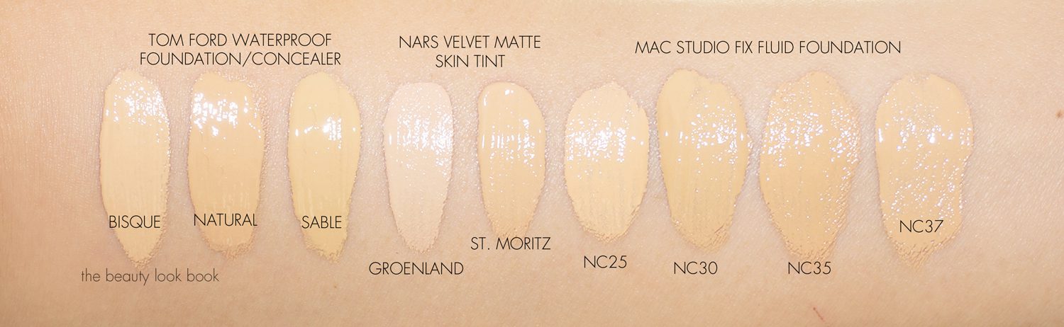 Fashion Groom Spot - Tom Ford Foundation Swatches vs NARS and MAC Fashion Groom Spot - Tom Ford Foundation Swatches vs NARS and MAC