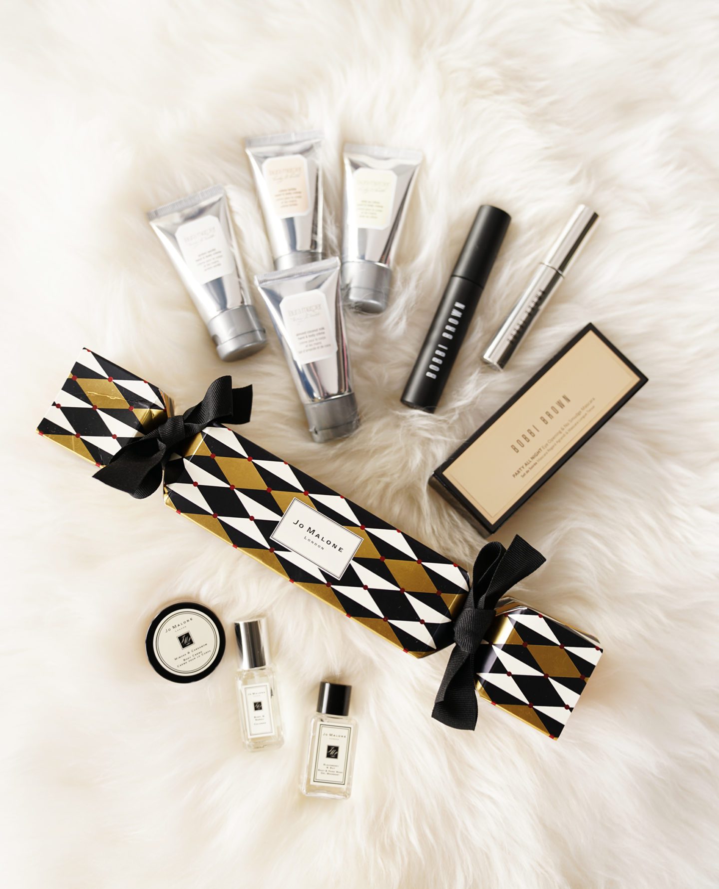 Jo Malone Holiday Cracker Laura Mercier Body Hand Cream Minis Bobbi Brown Party Mascara Duo
