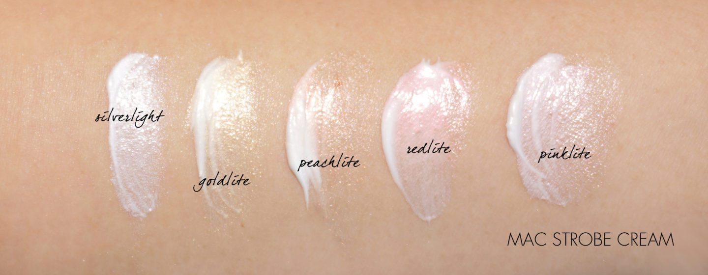 MAC Strobe Cream swatches
