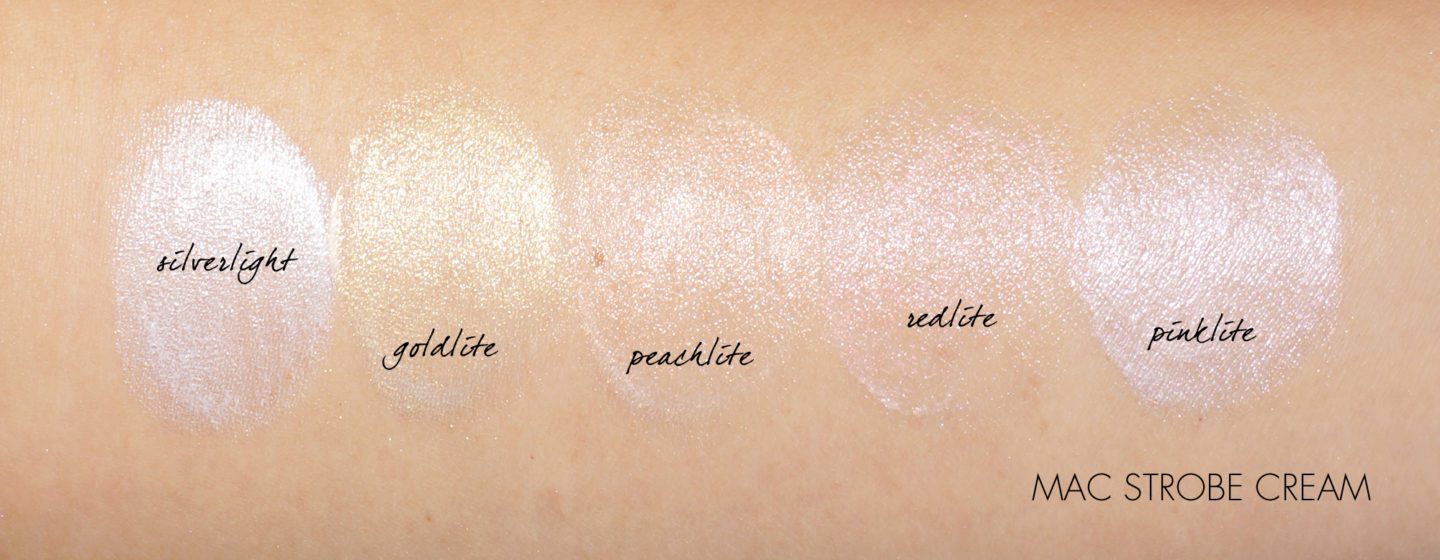MAC Strobe Cream swatches