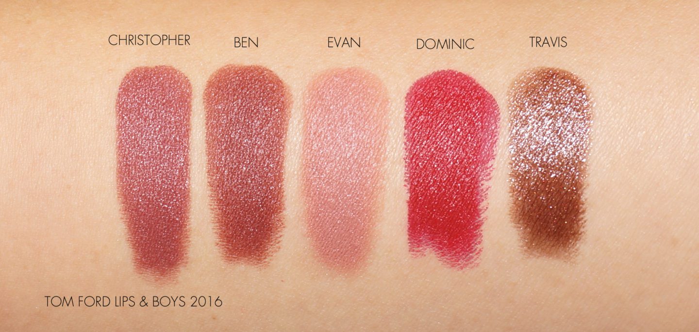 Tom Ford Lips and Boys 2016 Christopher, Ben, Evan, Dominic, Travis