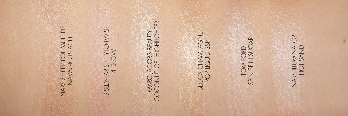 Champagne Colored Highlighers NARS, Tom Ford, Marc Jacobs, Becca, Sisley | Fashion Groom Spot