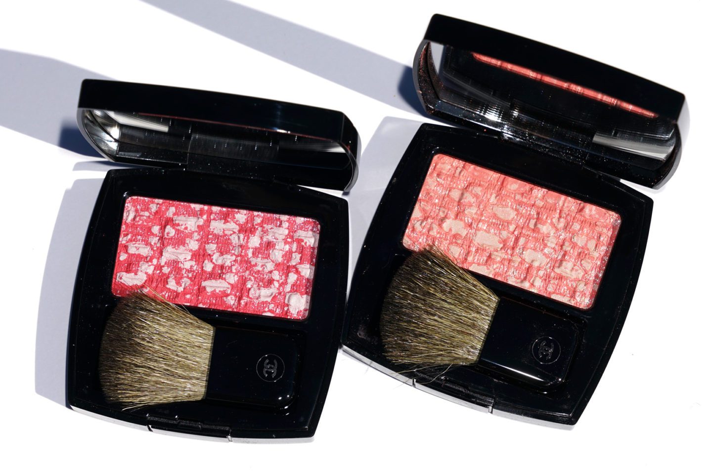 Chanel Les Tissages de Chanel Blush Duo Tweed Effect in Cherry Blossom and Coralline | Fashion Groom Spot