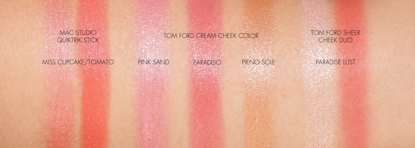 Tom Ford Pink Sand v Paradiso Cream Cheek Color comparisons | Fashion Groom Spot