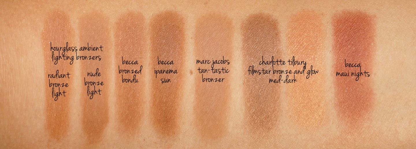 Becca Sunlit Bronzer Comparison Swatches | Fashion Groom Spot