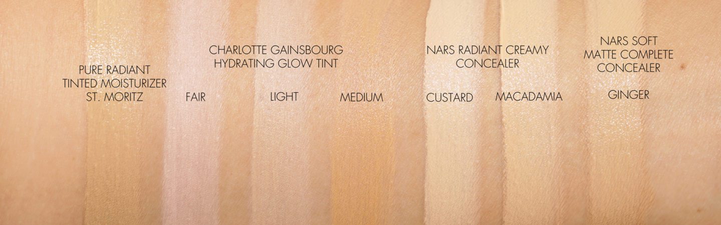 NARS Hydrating Glow Tint Swatches Fair, Light, Medium | Fashion Groom Spot