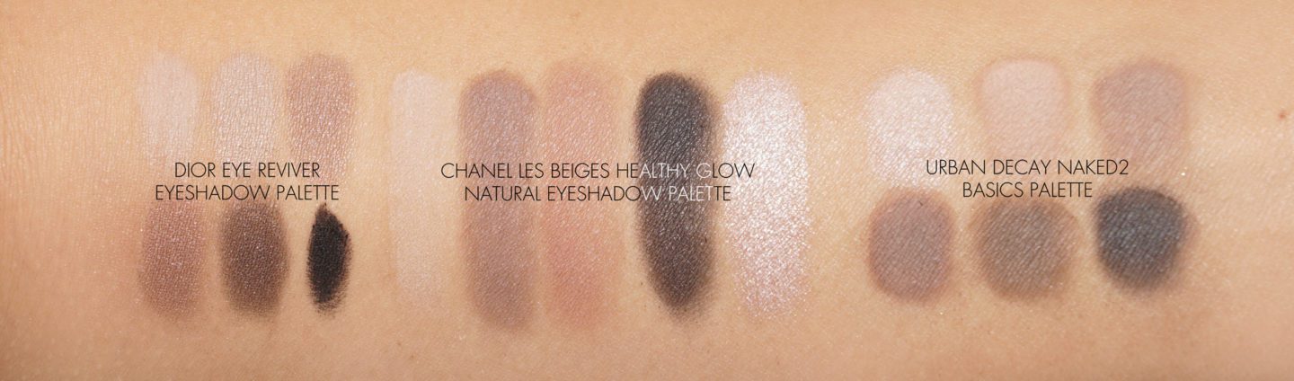 Dior Eye Reviver vs Chanel Les Beiges Natural Eyeshadow Palette vs Urban Decay Naked2 Basics | Fashion Groom Spot