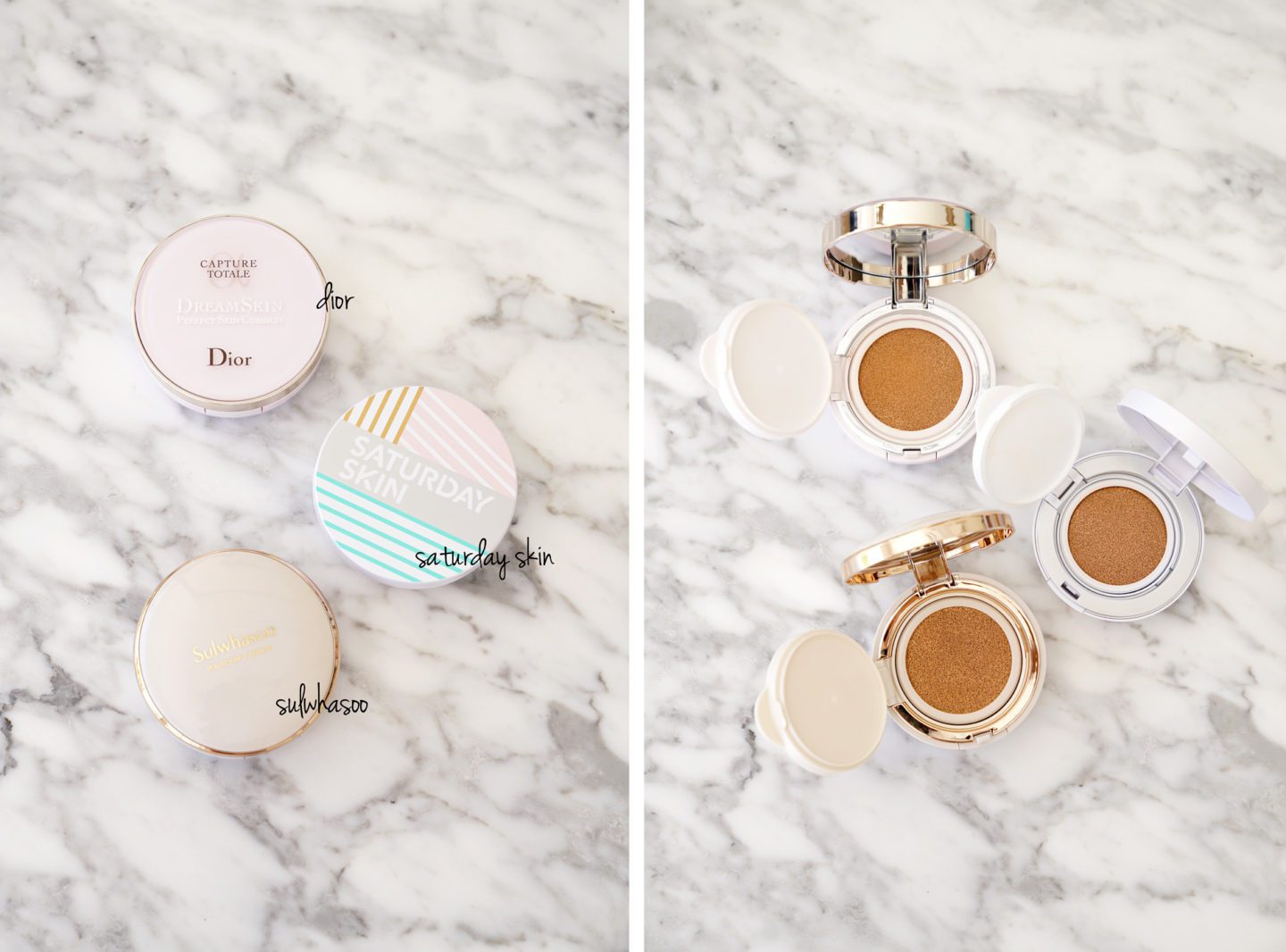 Cushions Dior Dreamskin Cushion, Saturday Skin All Alglow Cushion, Sulwhasoo Perfecting Cushion | Fashion Groom Spot