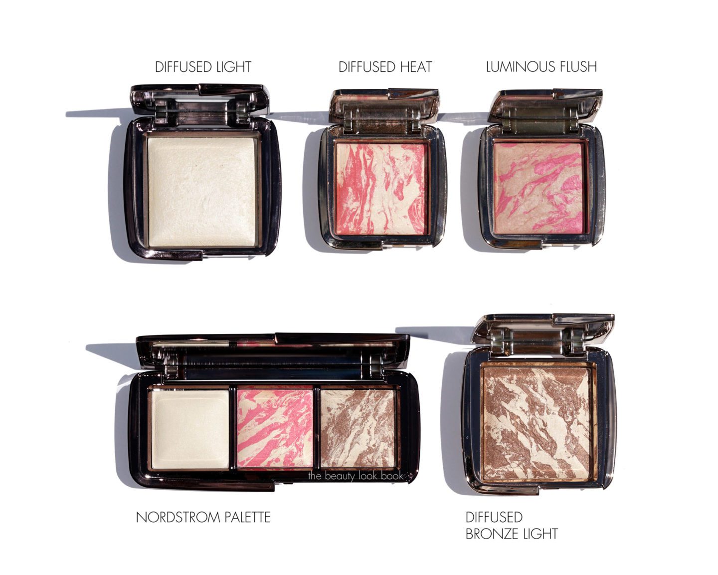 Hourglass Ambient Diffused Light Palette swatches vs individuals | Fashion Groom Spot