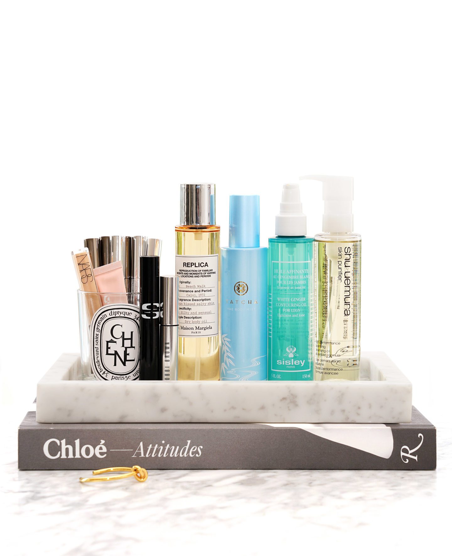 Loving Right Now Replica Beach Walk Dry Oil Spray, Tatcha Body Mist, Sisley White Ginger Oil, Shu Uemura Cleansing Oil, Sisley Mascara, Bobbi Brown No Smudge Mascara | Fashion Groom Spot