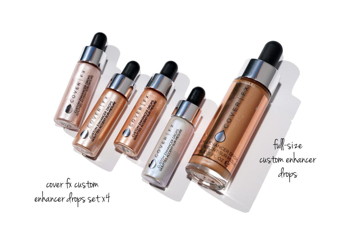 Cover FX Custom Enhancer Drops Set Minis vs Full Size | Fashion Groom Spot