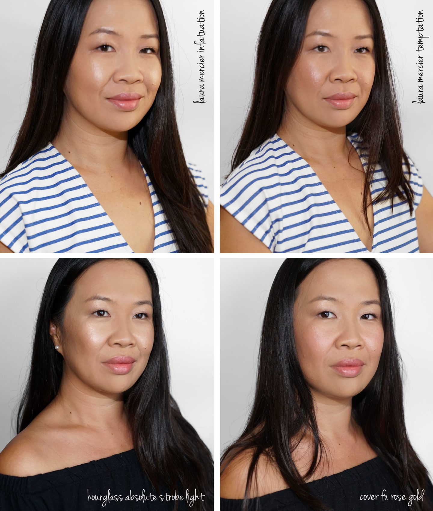 Highlighter Swatches Beauty Looks