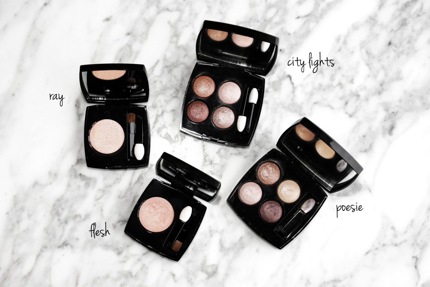 Chanel Les 4 Ombres City Lights vs Poesie, Ombre Premiere in Ray vs Flesh | Fashion Groom Spot