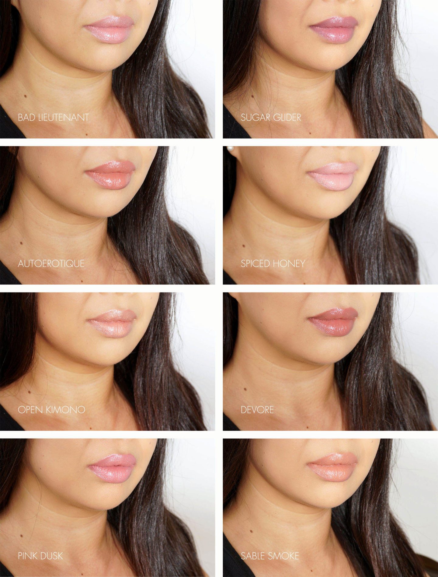 Tom Ford Lipstick Bad Lieutenant, Sugar Glider, Autoerotique, Spiced Honey, Open Kimono, Devore, Pink Dusk and Sable Smoke | Fashion Groom Spot