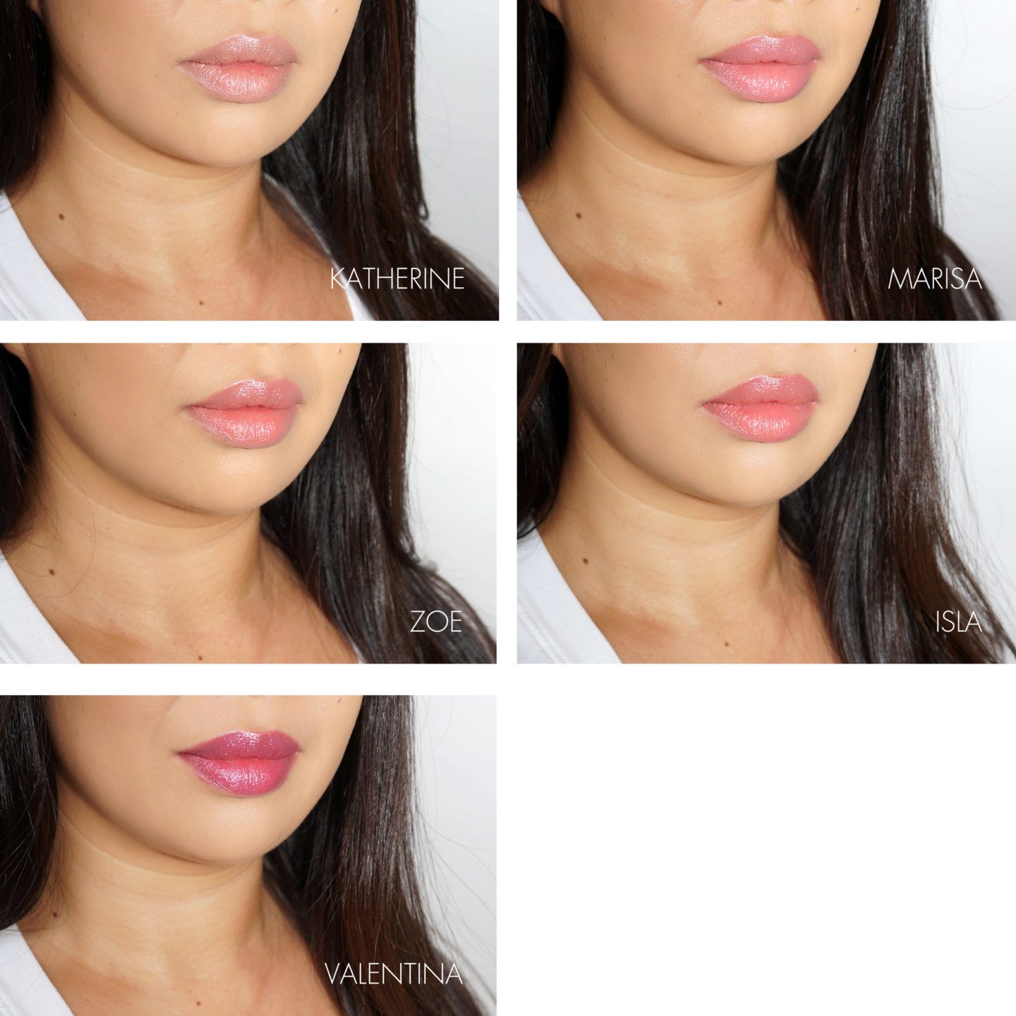 Tom Ford Lips and Girls Ultra Rich Katherine, Marisa, Zoe, Isla, Valentina swatches | Fashion Groom Spot