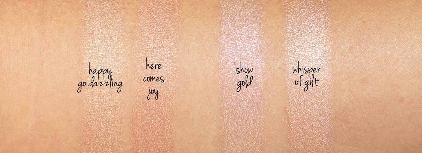 MAC Snow Ball Face Powders Happy Go Dazzling and Here Comes Joy, Snow Ball Face Bag Show Gold