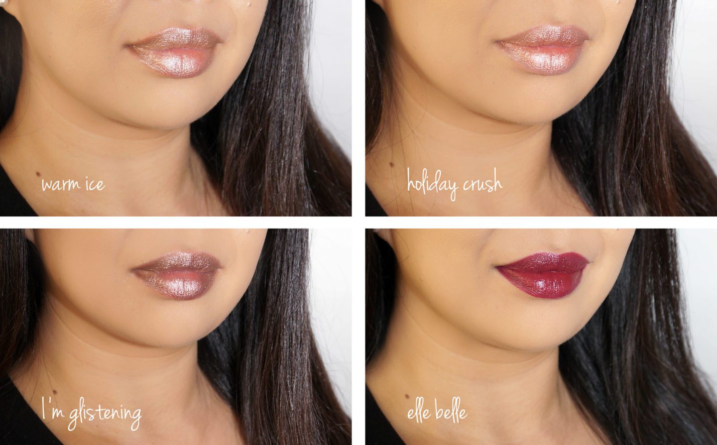 MAC Snow Ball Nude Lip Bag, Mini Nude Glosses and Lipsticks Swatches