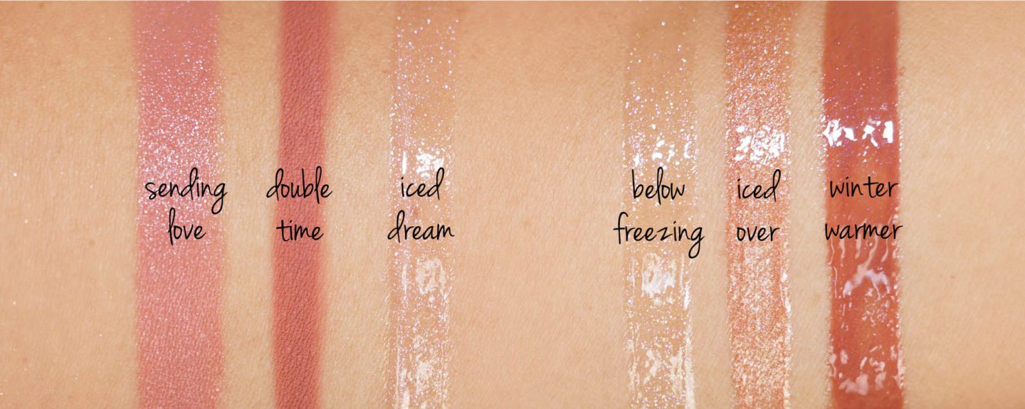 MAC Nude Lip Bag Swatches, MAC Nude Lipglass Mini Swatches