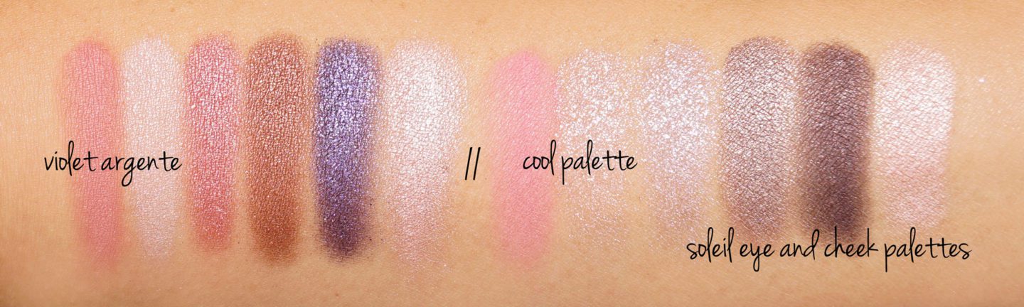 Tom Ford Soleil Eye and Cheek Palette Violet Argente vs Cool Swatches