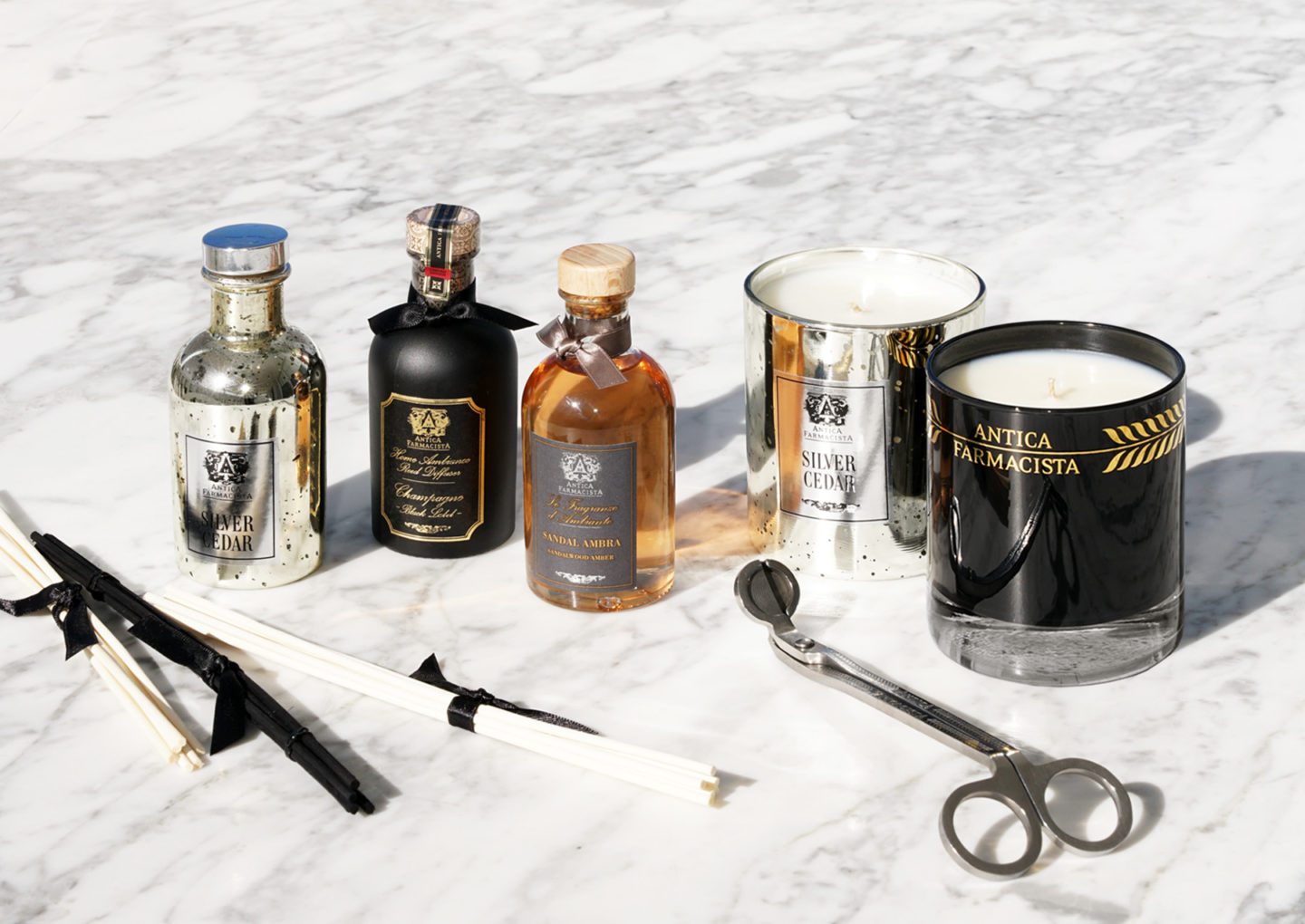 Antica Farmacista Diffuser Trio and Candle Set Holiday 2017