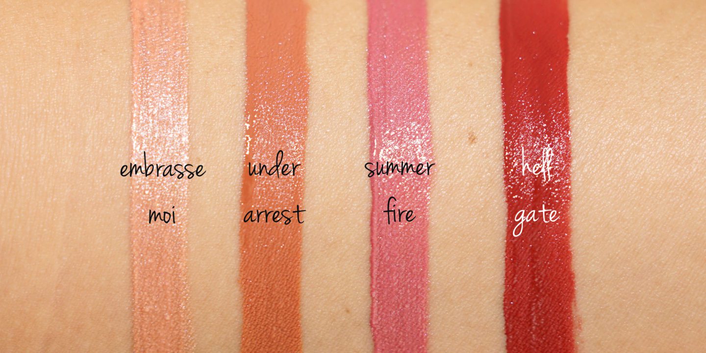 NARS Lip Cover Spring 2018 | Embrasse Moi, Under Arrest, Summer Fire and Hell Gate | Fashion Groom Spot