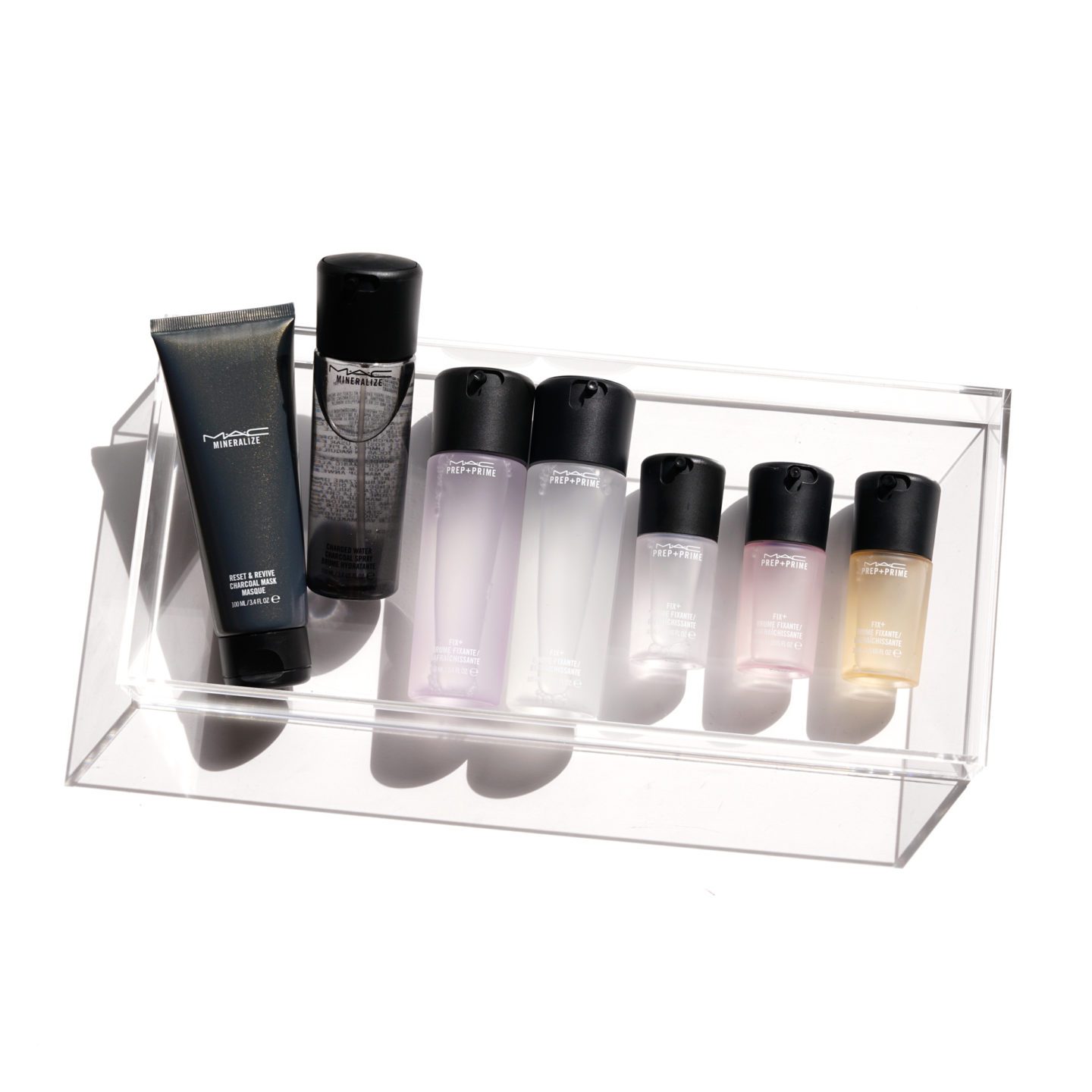 MAC Mineralize Reset & Revive Charcoal Mask, Mineralize Charged Water Charcoal Spray, Fix+ Scented