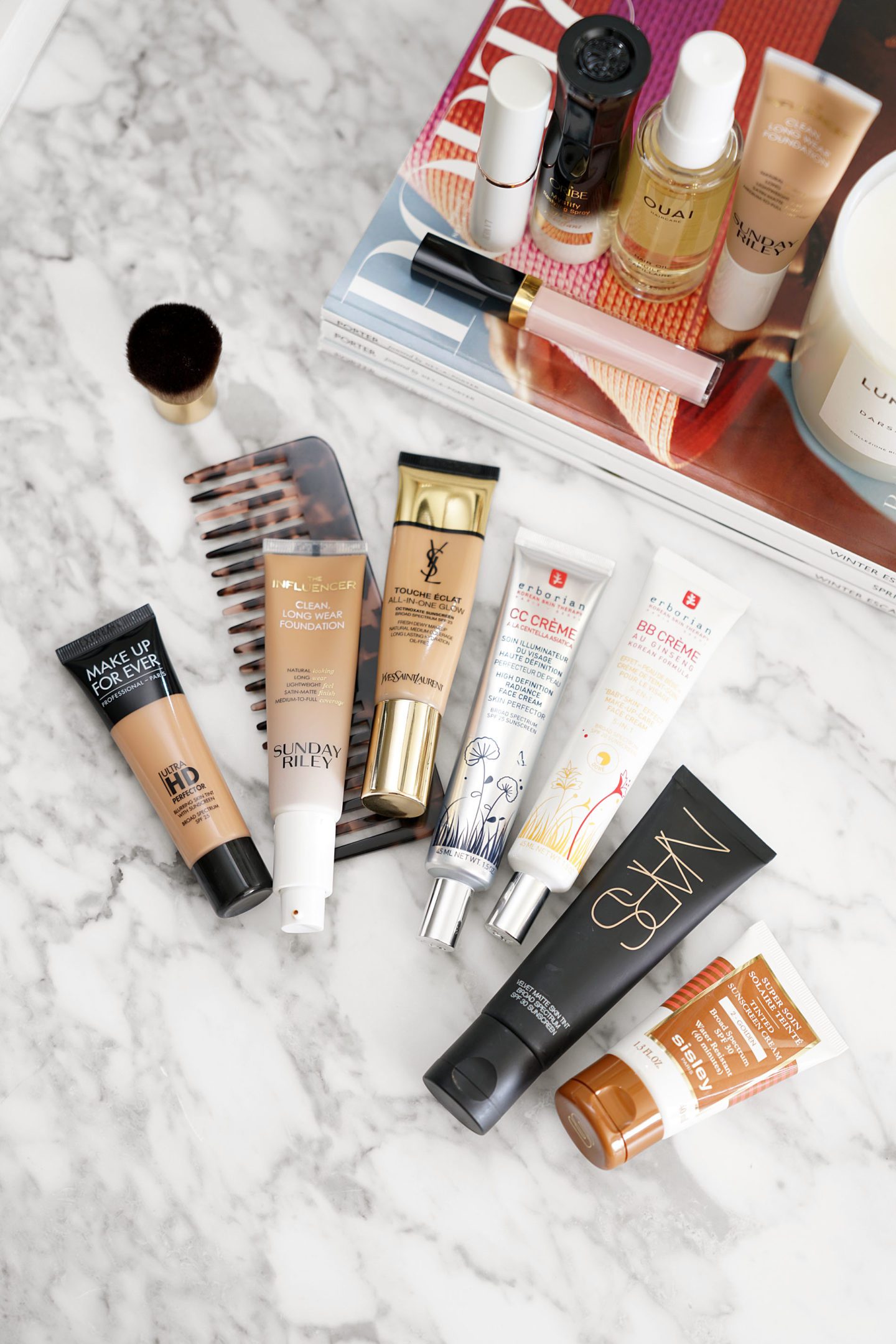 Natural Looking Foundations Make Up For Ever Ultra HD Perfector, Sunday Riley Influencer Foundation, Erborian BB Creme and CC Creme, NARS Velvet Matte Skin Tint, Sisley Tinted Sunscreen Cream | Fashion Groom Spot