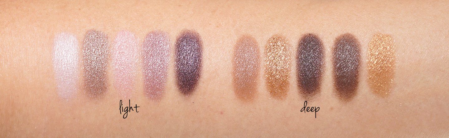 Chanel Les Beiges Health Glow Natural Eyeshadow Palette Light and Deep swatches