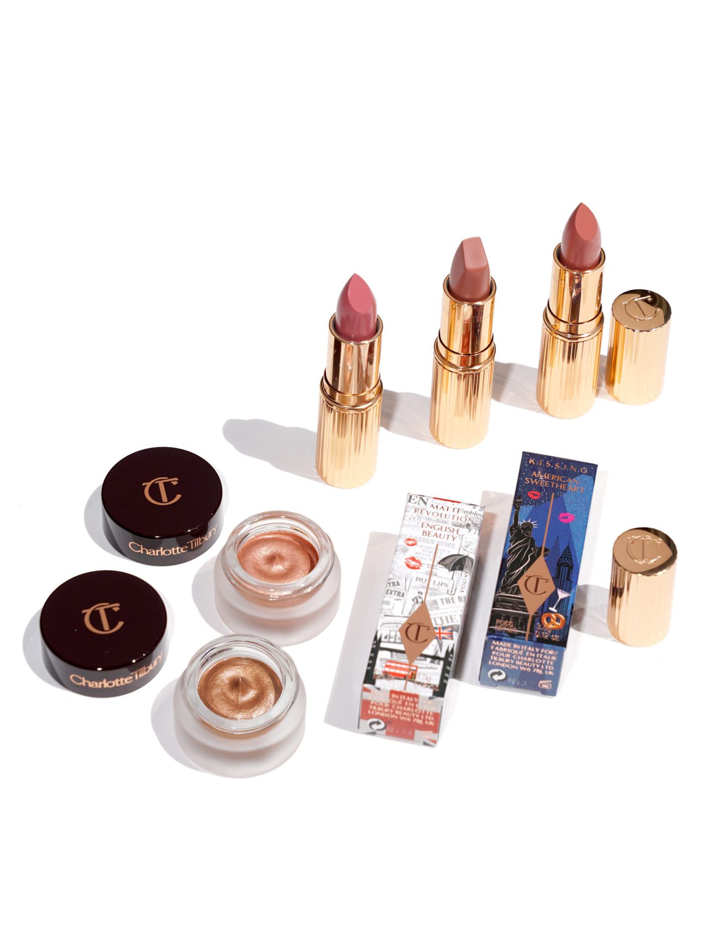 Charlotte Tilbury Haul Star Gold, Rose Gold, The Duchess, English Beauty, American Sweetheart, Bitch Perfect Lipstick