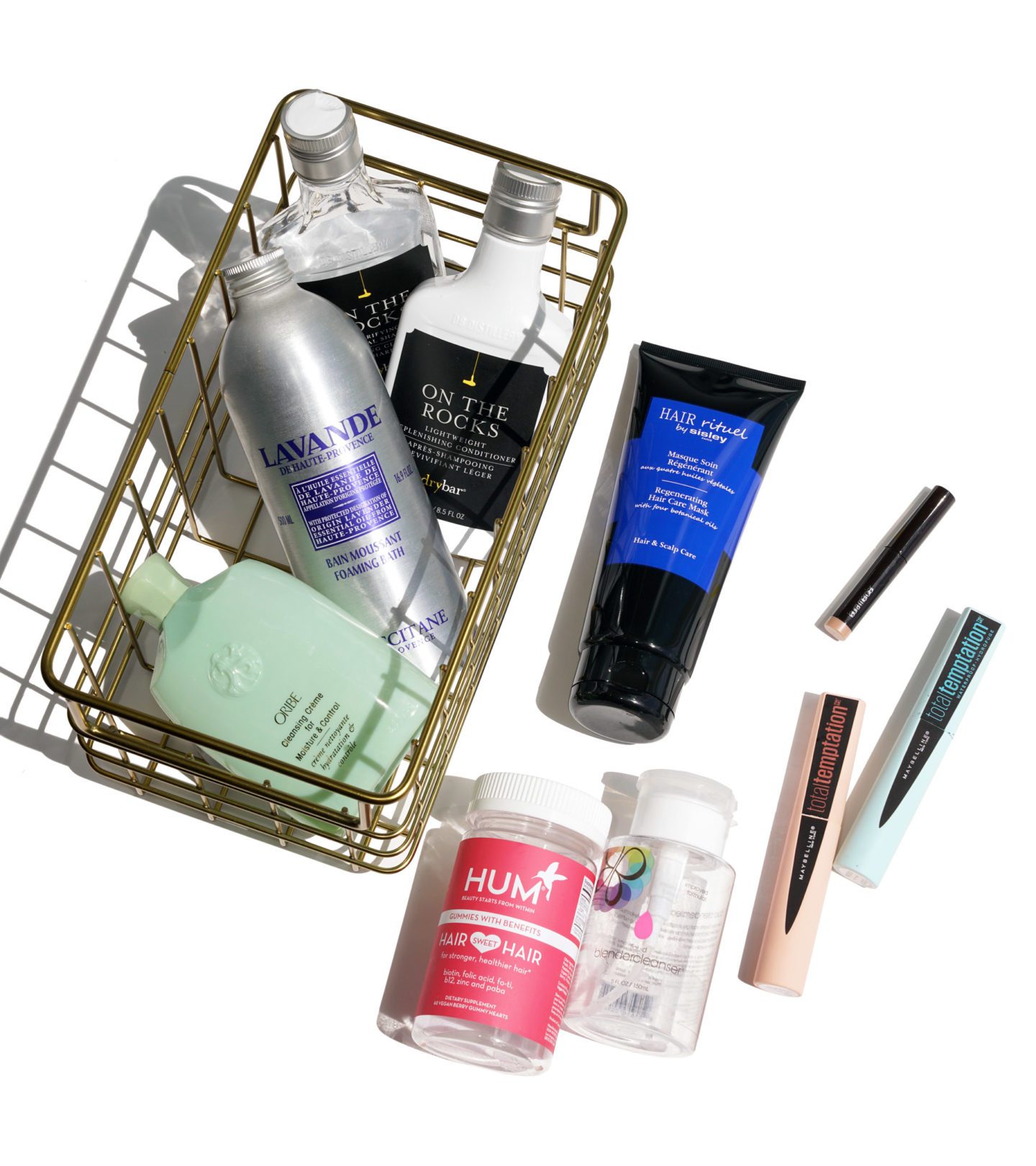 Empties Oribe, L'Occitane, Sisley Rituel, Maybelline Mascara, HUM Hair Sweet Hair