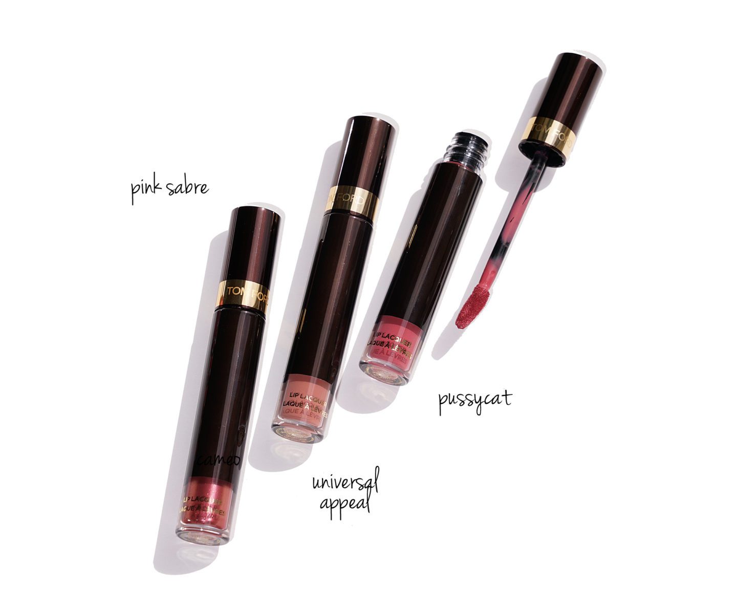 Tom Ford Lip Lacquer Pink Sabre, Universal Appeal and Pussycat