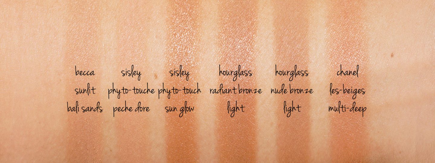 Sisley Bronzer swatch comparisons