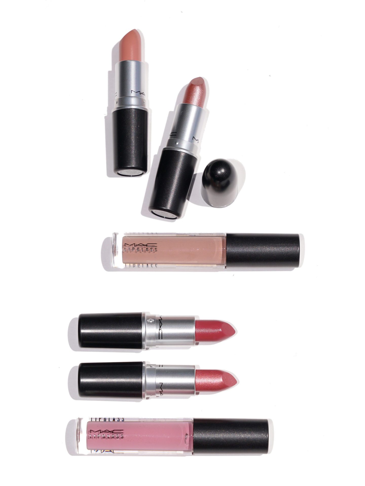 MAC Lip Trio Nude and Lip Trio Pink