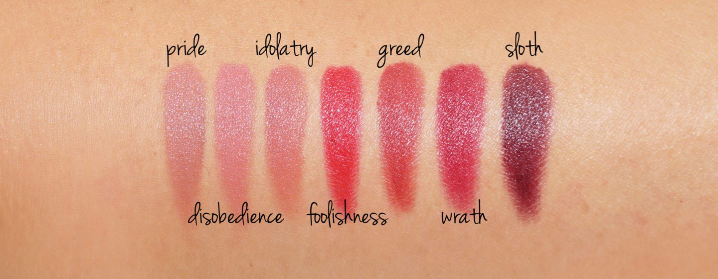 NARS 7 Deadly Sins Audacious Lipstick Palette swatches | Fashion Groom Spot