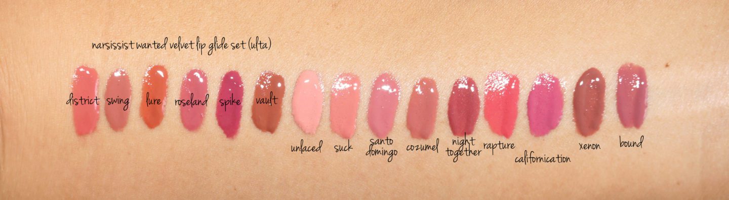 NARS Velvet Lip Glide Swatches | Fashion Groom Spot