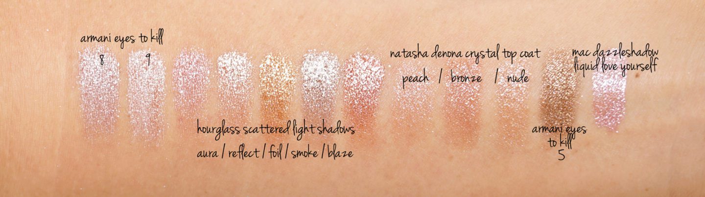 swatches hourglass vs armani and natasha denona