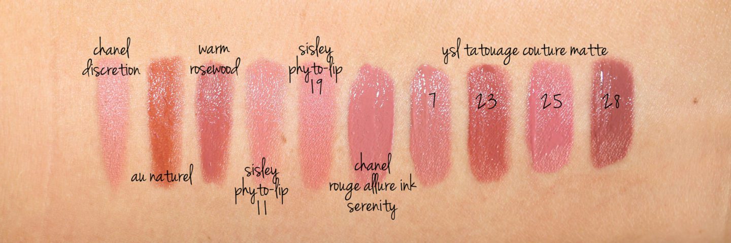 Chanel lip swatch comparions