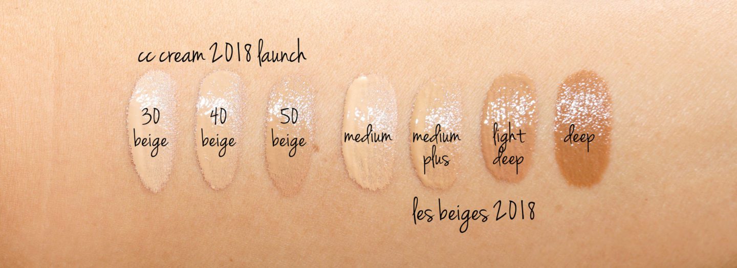 Chanel CC Cream vs Les Beiges 2018 swatches