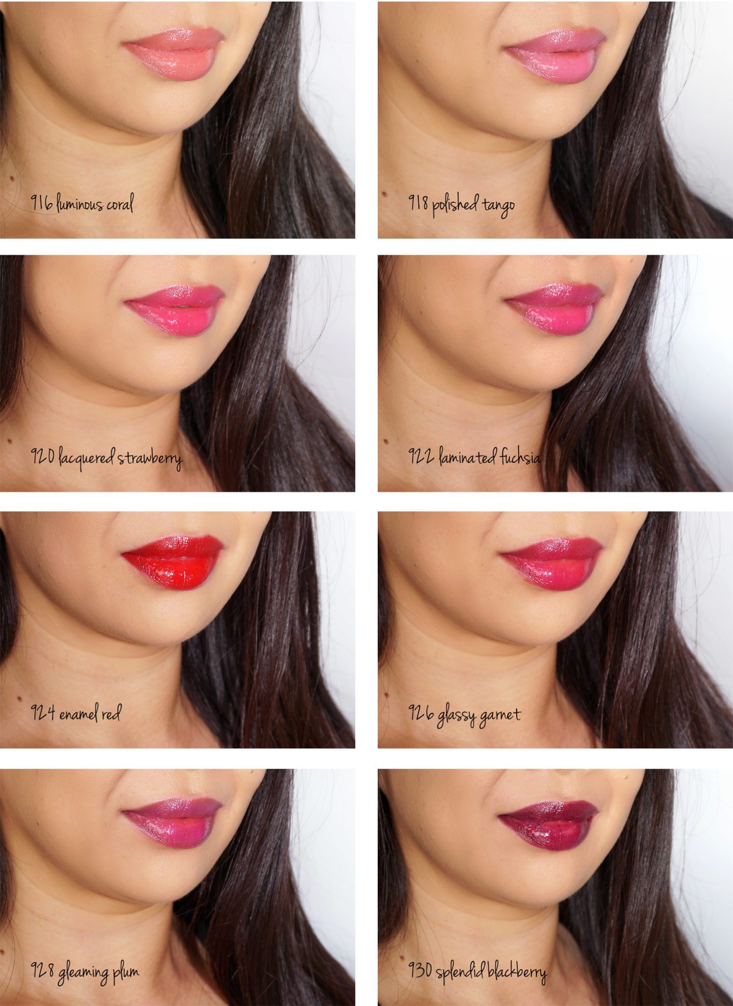 L'Oreal Color Riche Shine Lipstick Swatches Deeper Bright Shades