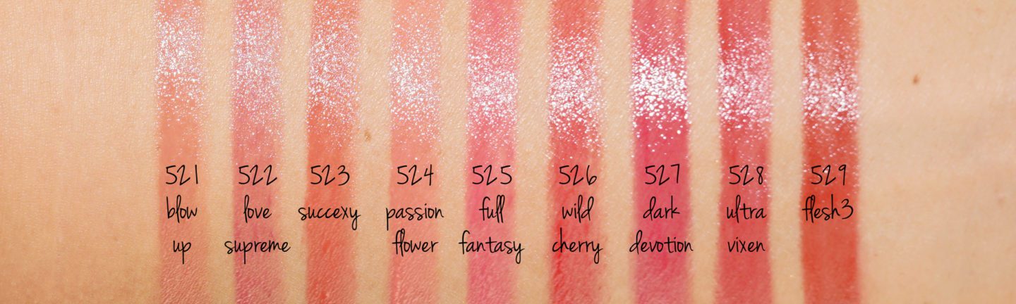 Pat McGrath Labs Swatches Lip Fetish Sheer Colour Balm