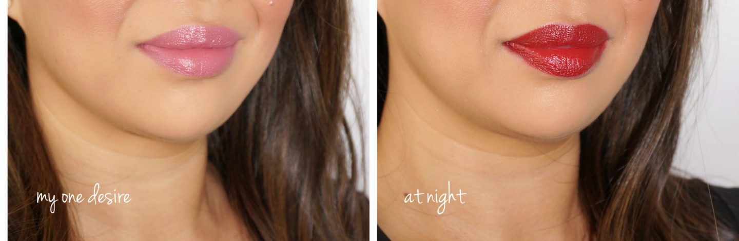 Hourglass Confession Lipstick Duo My One Desire and At Night swatches
