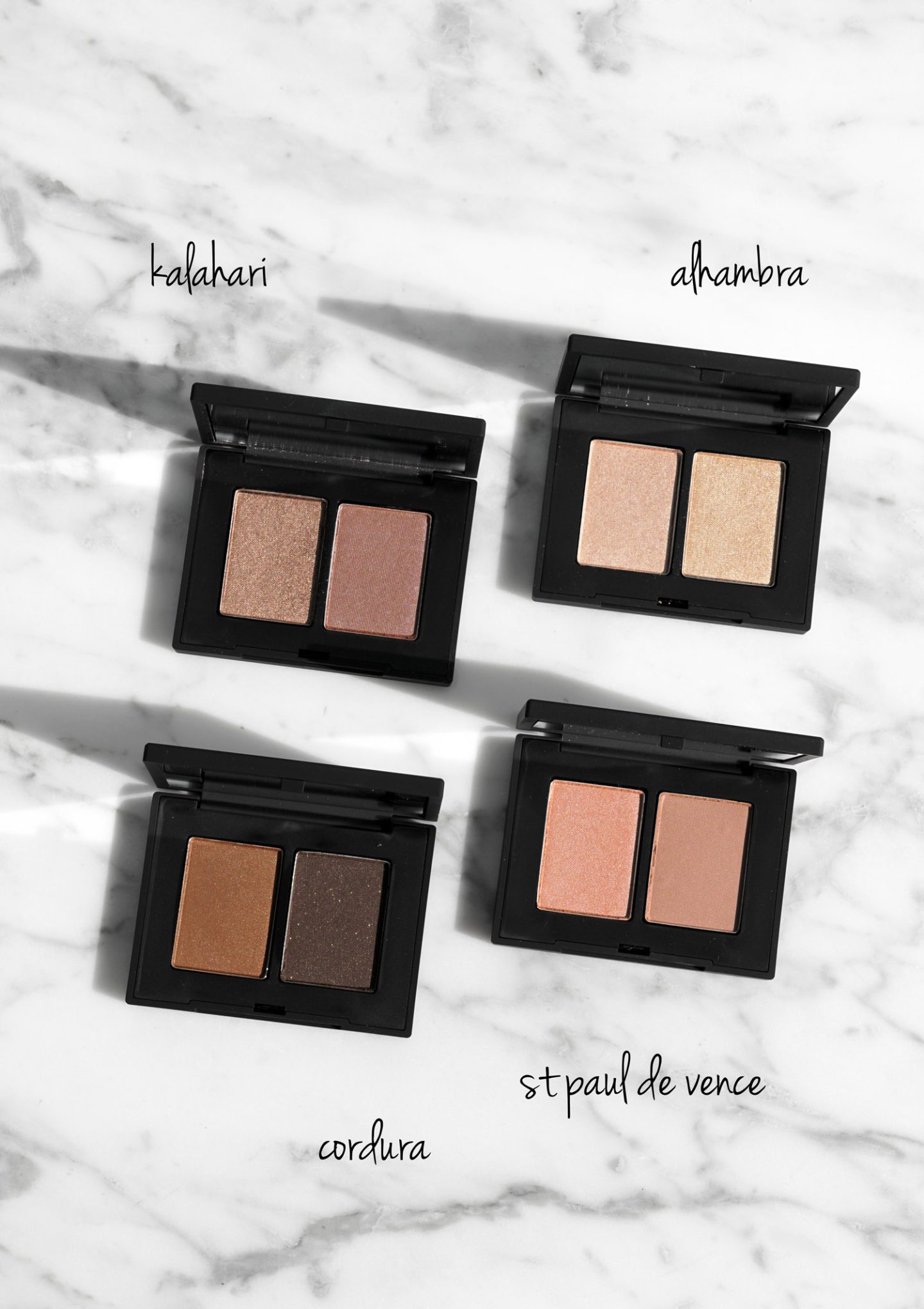 NARS Duo Eyeshadow New Kalahari, Alhambra, Cordura and St Paul de Vence