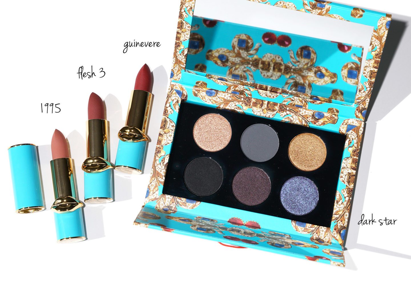 Pat McGrath Labs MTHRSHP Subliminal in Dark Star and MatteTrance 1995, Flesh3 and Guinevere