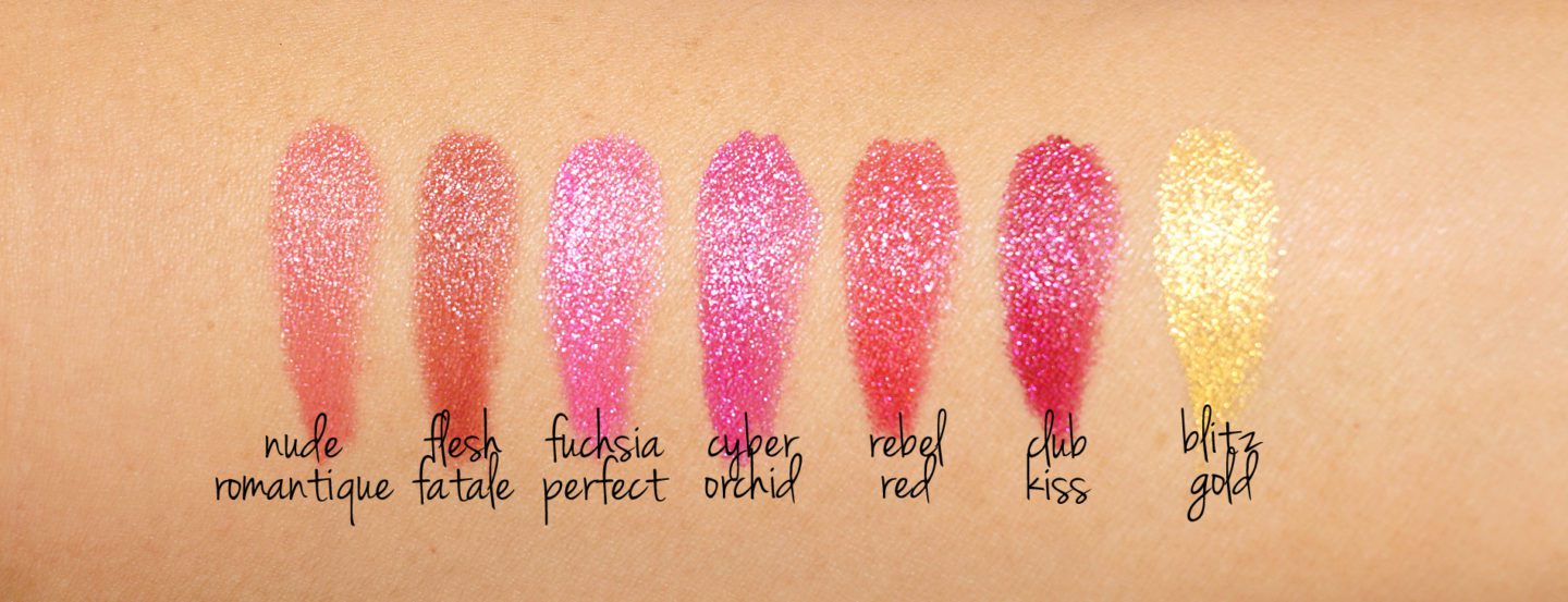 Pat McGrath Labs BlitzTrance Lipstick swatches