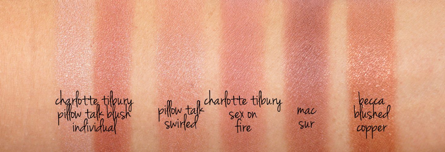 Charlotte Tilbury Cheek to Chic swatches