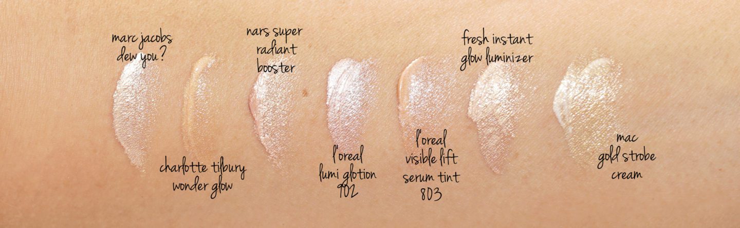 NARS Super Radiant Booster Swatches vs Charlotte Tilbury, Marc Jacobs, Fresh and L'oreal | Fashion Groom Spot