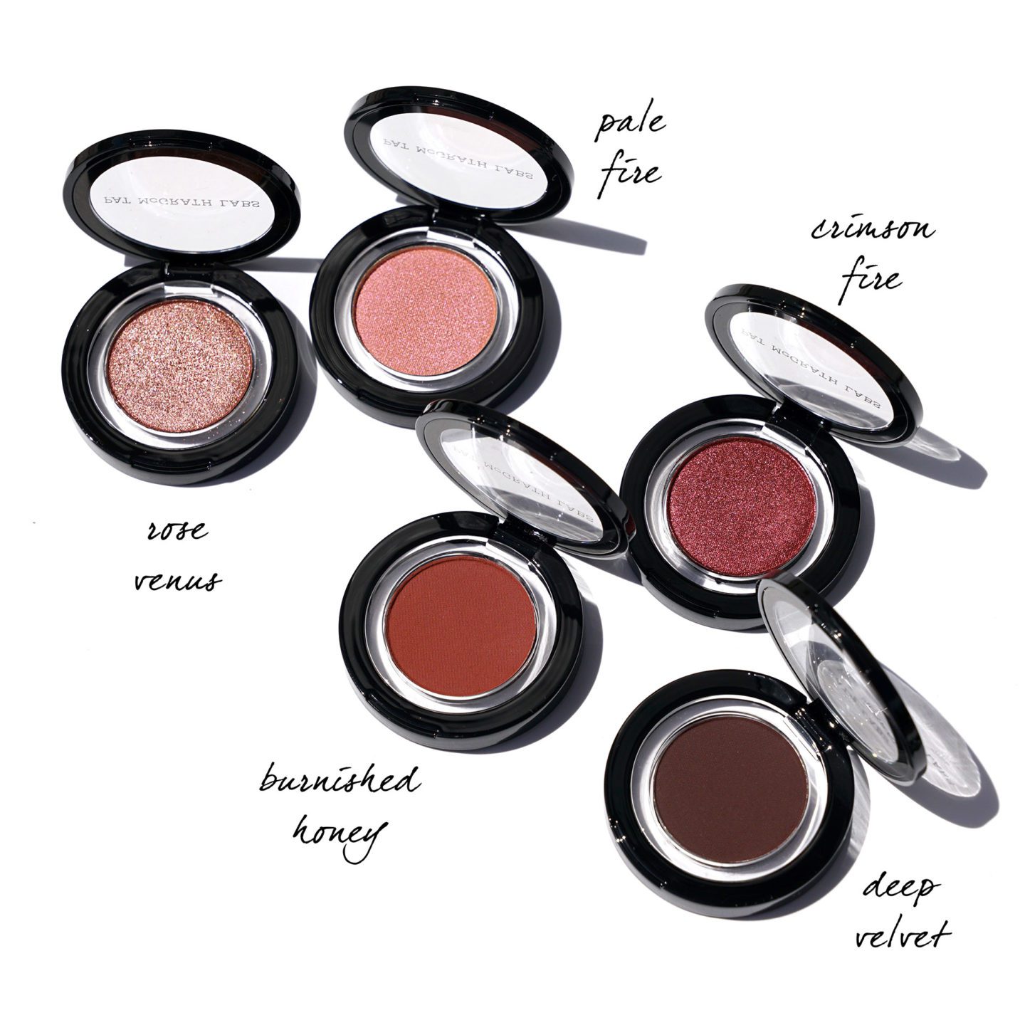 Pat McGrath EYEdols Rose Venus, Pale Fire, Burnished Honey, Crimson Fire and Deep Velvet review