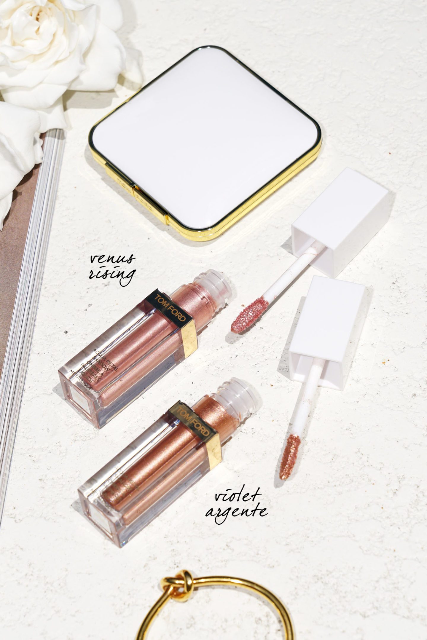 Tom Ford Acqua Metal Shadows Venus Rising and Violet Argente