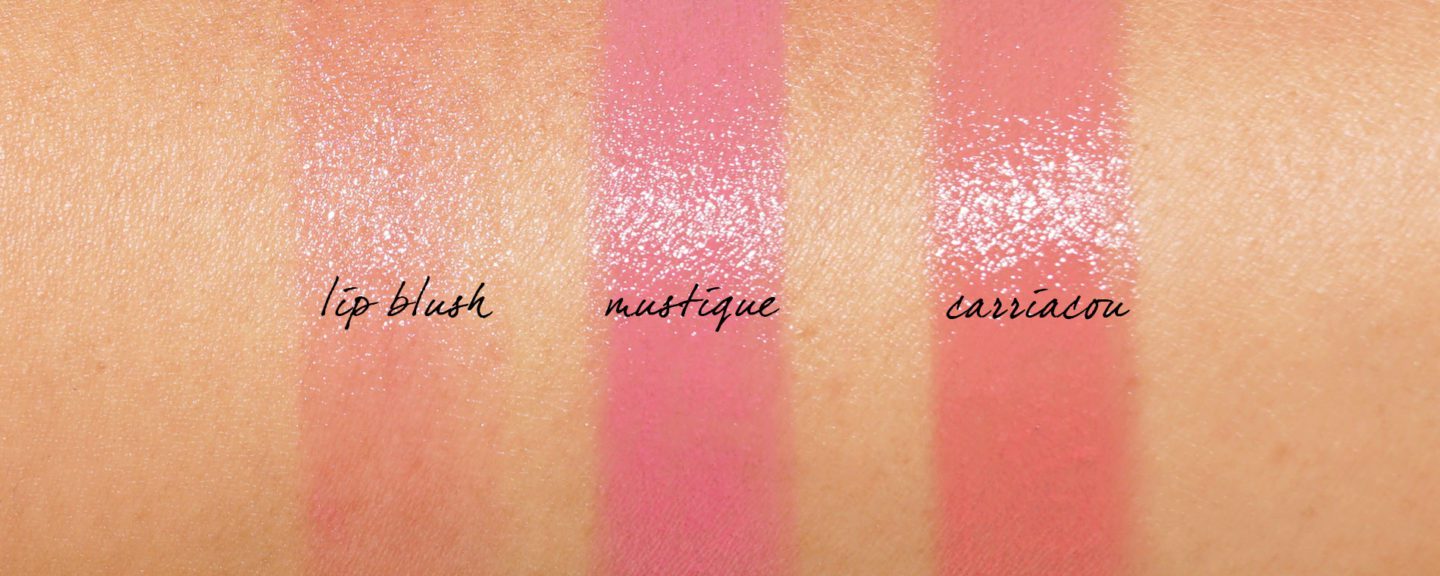 Tom Ford Soleil Lip Blush, Lip Color Sheer in Mustique and Carriacou swatches