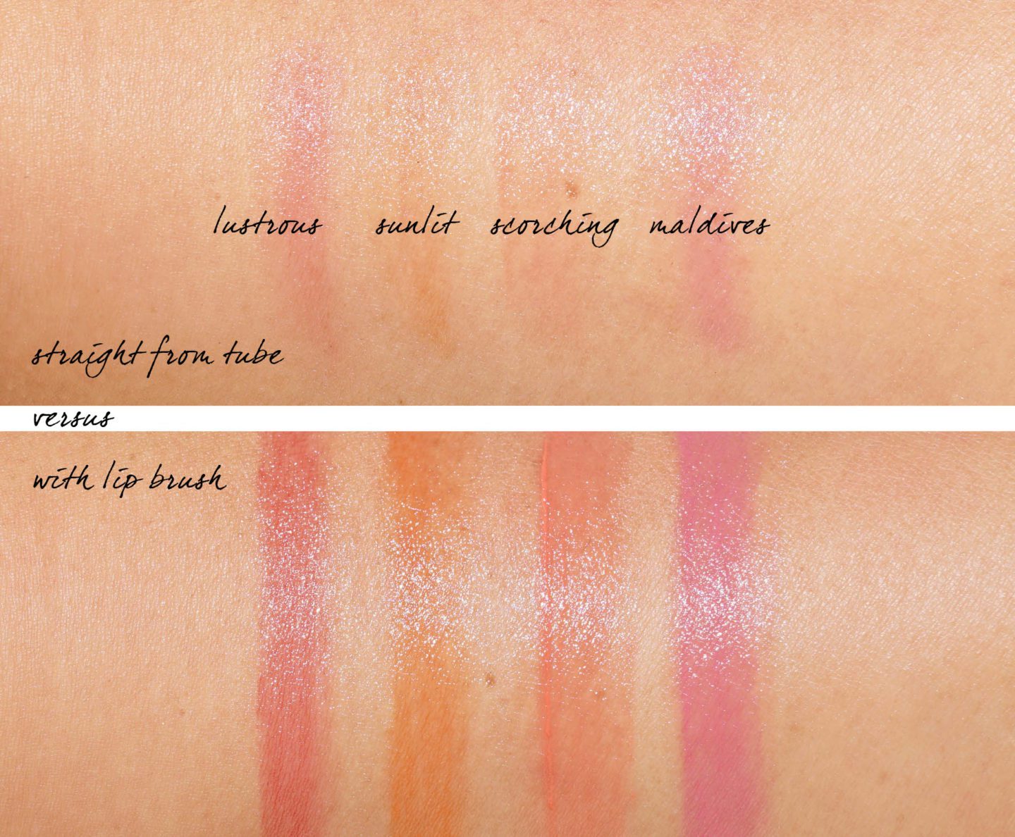 Tom Ford Soleil Lip Gelee swatches
